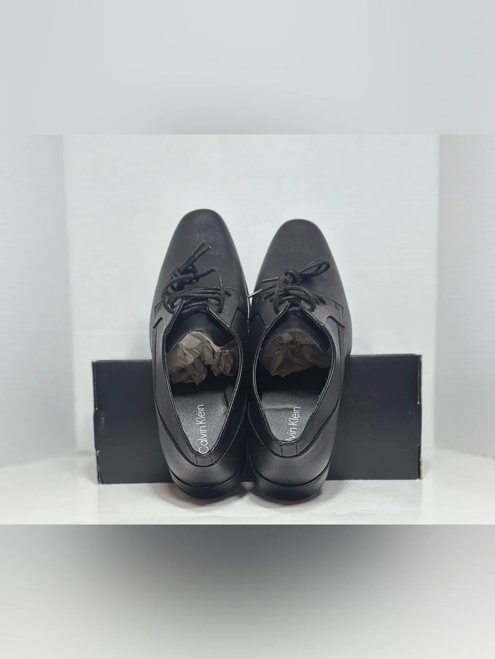 Calvin Klein Men's Black Lace-Up Oxford Dress Shoes size 9.5